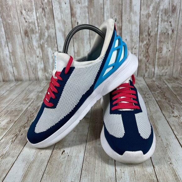 Kizik Athletic Sneakers Mesh Breathable Red Blue White Shoes Men 6 Women 7.5‎ - Picture 5 of 8